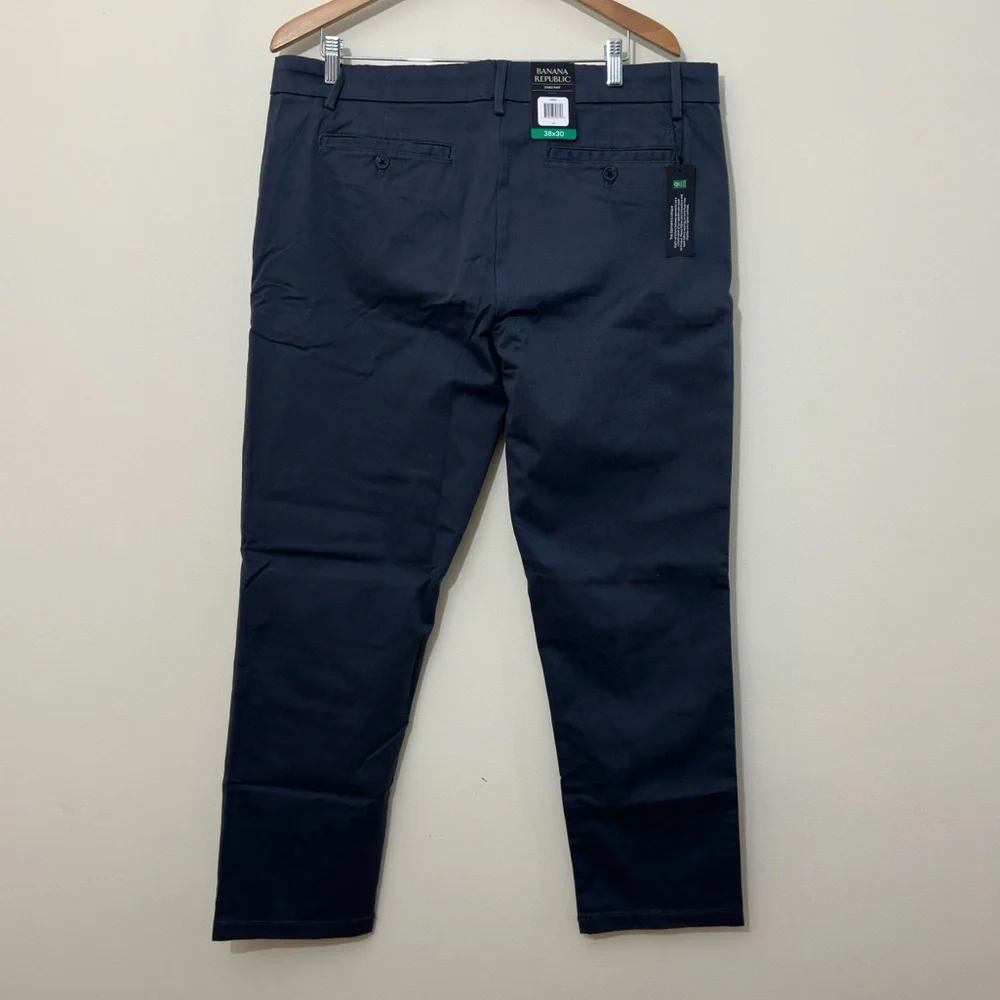 Banana Republic Men’s 5 Pocket Chino Pants Gray Slim Straight Fit Size 38x30 NWT